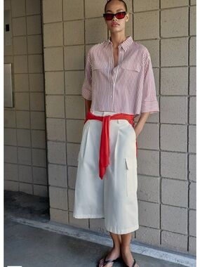 Zara LONG CARGO SHORTS